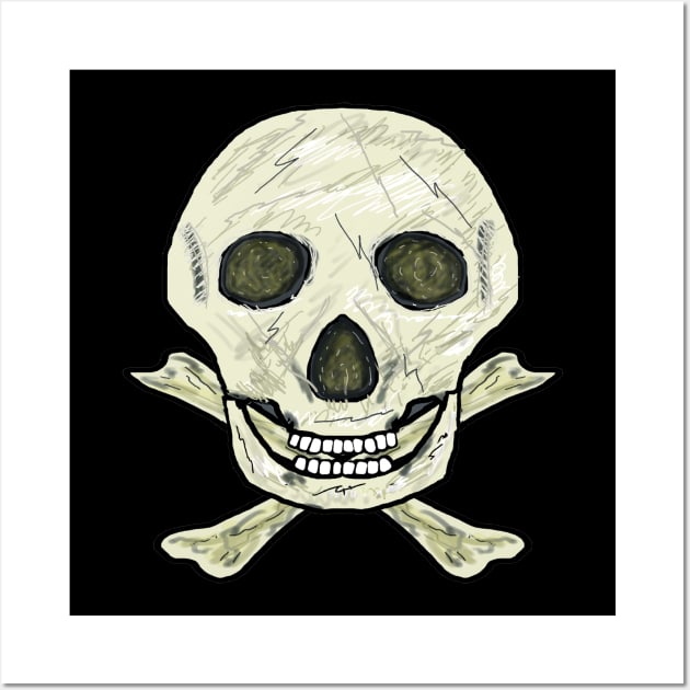 Skull and Crossbones Wall Art by Mark Ewbie